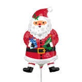 Foil Balloon Snowy Santa Mini Shape