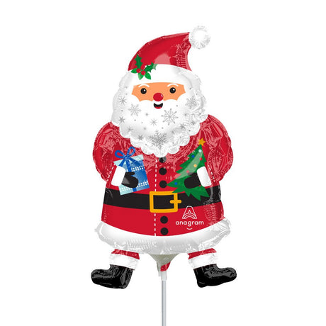 Foil Balloon Snowy Santa Mini Shape
