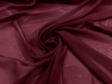 Solid Chiffon Polyester Fabric - Solid Sheer Lightweight, 58/60" Width (1 Yard)