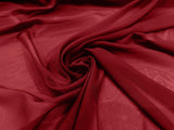 Solid Chiffon Polyester Fabric - Solid Sheer Lightweight, 58/60" Width (1 Yard)