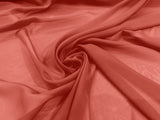 Solid Chiffon Polyester Fabric - Solid Sheer Lightweight, 58/60" Width (1 Yard)