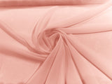 Solid Chiffon Polyester Fabric - Solid Sheer Lightweight, 58/60" Width (1 Yard)