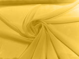Solid Chiffon Polyester Fabric - Solid Sheer Lightweight, 58/60" Width (1 Yard)