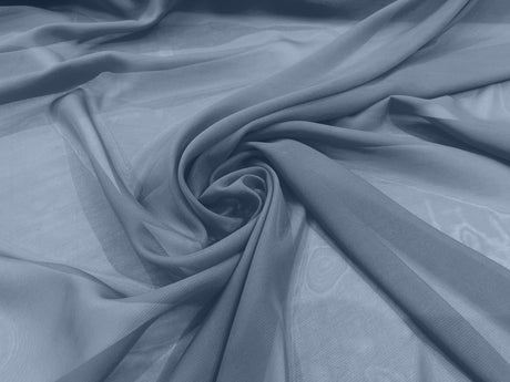 Solid Chiffon Polyester Fabric - Solid Sheer Lightweight, 58/60" Width (1 Yard)