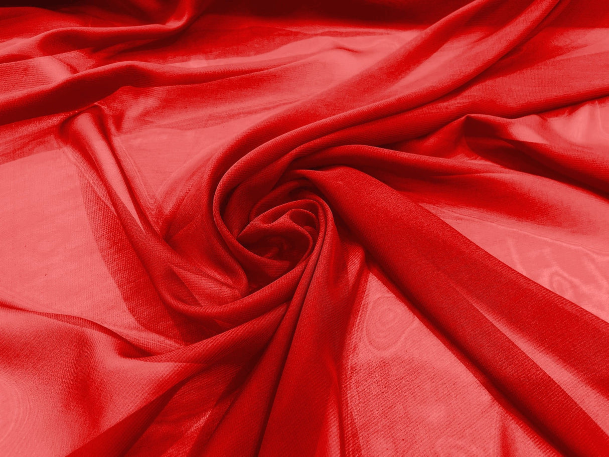 Solid Chiffon Polyester Fabric - Solid Sheer Lightweight, 58/60" Width (1 Yard)