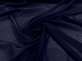 Solid Chiffon Polyester Fabric - Solid Sheer Lightweight, 58/60" Width (1 Yard)
