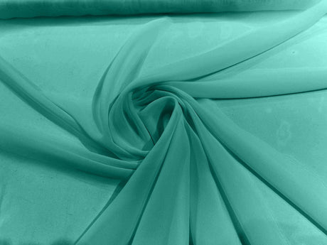 Solid Chiffon Polyester Fabric - Solid Sheer Lightweight, 58/60" Width (1 Yard)