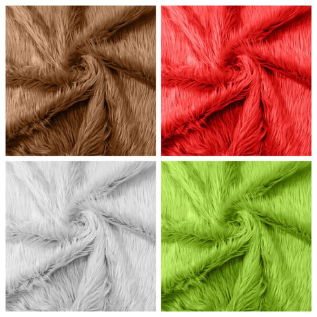 Solid Faux Fur Fabric - Solid, 58" Width (1 Yard)