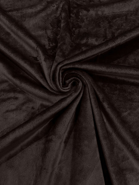 Solid Minky Polyester Fabric - Solid, 58" Width (1 Yard)