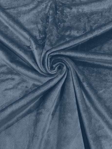 Solid Minky Polyester Fabric - Solid, 58" Width (1 Yard)