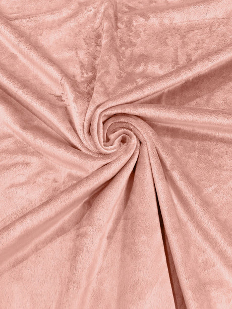 Solid Minky Polyester Fabric - Solid, 58" Width (1 Yard)
