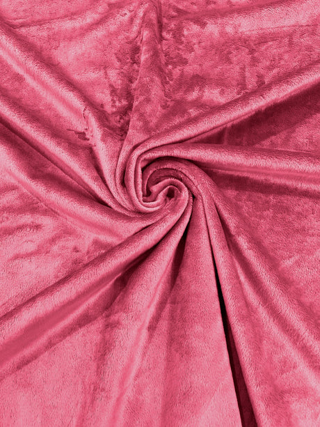 Solid Minky Polyester Fabric - Solid, 58" Width (1 Yard)