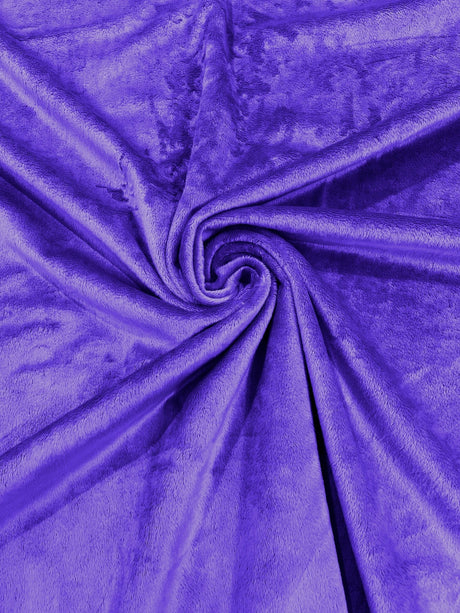 Solid Minky Polyester Fabric - Solid, 58" Width (1 Yard)