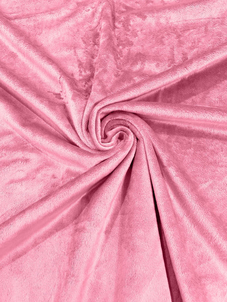 Solid Minky Polyester Fabric - Solid, 58" Width (1 Yard)