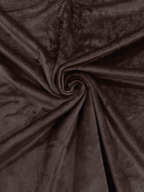Solid Minky Polyester Fabric - Solid, 58" Width (1 Yard)