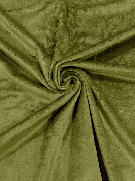Solid Minky Polyester Fabric - Solid, 58" Width (1 Yard)