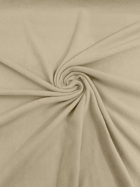 Solid Polar Fleece Polyester Fabric - Solid, 58/60" Width, 195 GSM (1 Yard)