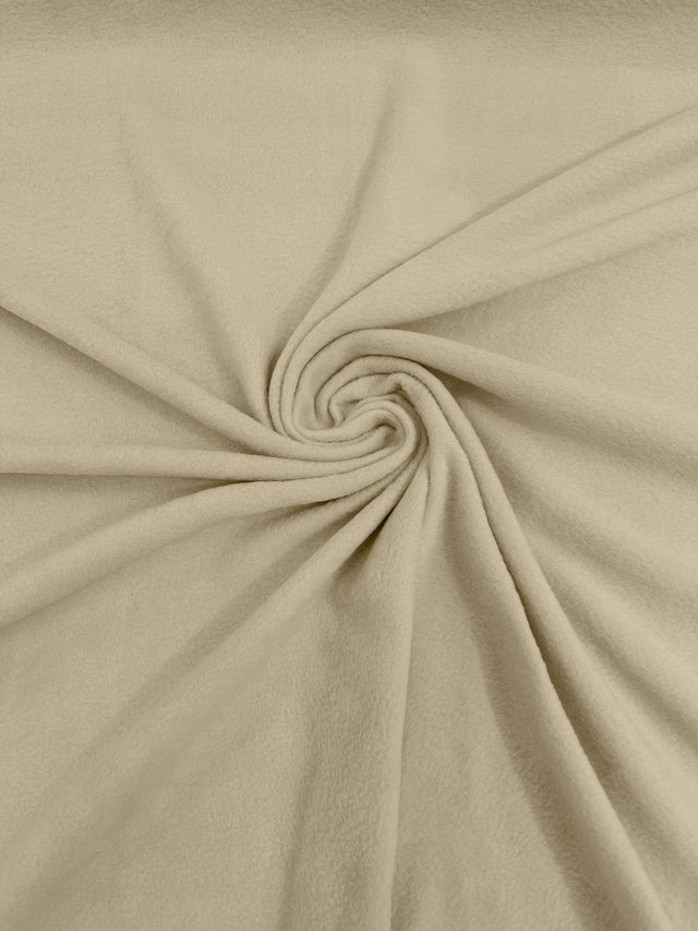 Solid Polar Fleece Polyester Fabric - Solid, 58/60" Width, 195 GSM (1 Yard)