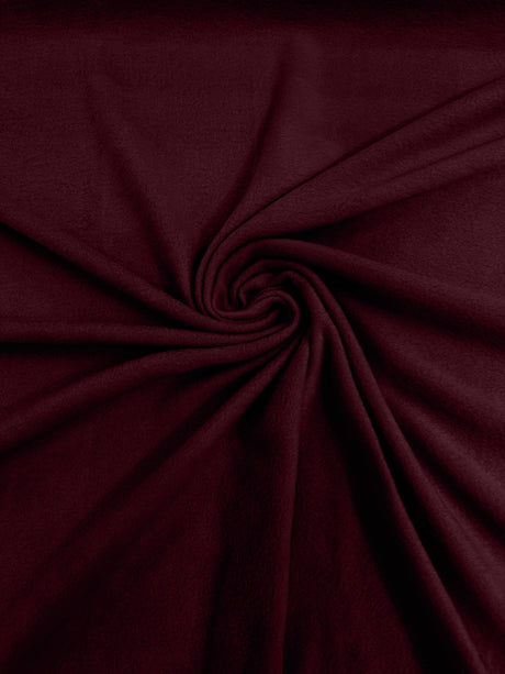 Solid Polar Fleece Polyester Fabric - Solid, 58/60" Width, 195 GSM (1 Yard)