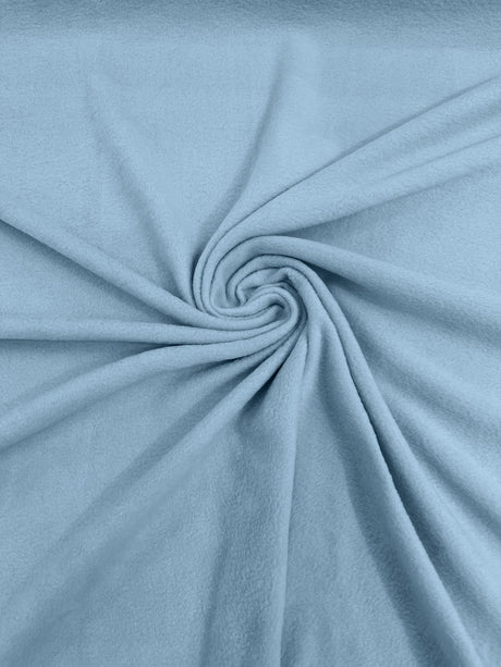 Solid Polar Fleece Polyester Fabric - Solid, 58/60" Width, 195 GSM (1 Yard)