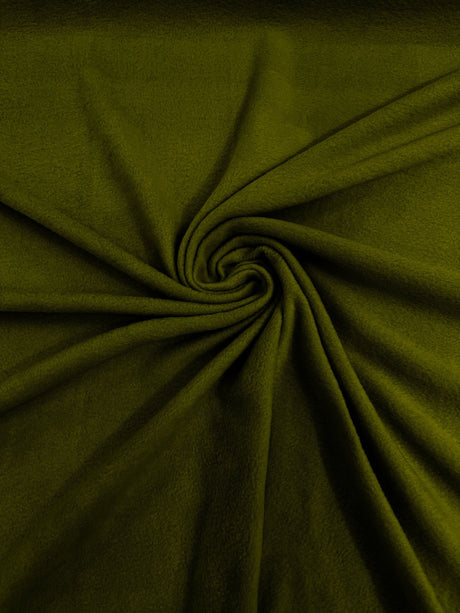 Solid Polar Fleece Polyester Fabric - Solid, 58/60" Width, 195 GSM (1 Yard)