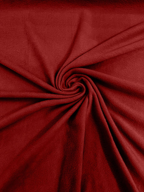 Solid Polar Fleece Polyester Fabric - Solid, 58/60" Width, 195 GSM (1 Yard)