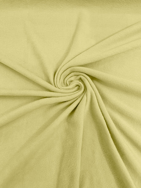 Solid Polar Fleece Polyester Fabric - Solid, 58/60" Width, 195 GSM (1 Yard)