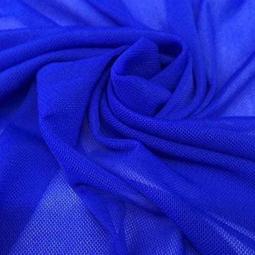 Solid Power Mesh Nylon Spandex Fabric - Solid, 58" Width (1 Yard)