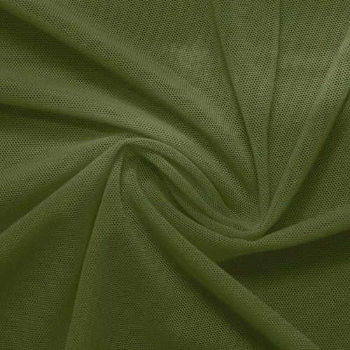 Solid Power Mesh Nylon Spandex Fabric - Solid, 58" Width (1 Yard)