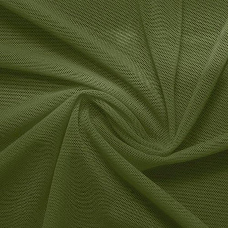 Solid Power Mesh Nylon Spandex Fabric - Solid, 58" Width (1 Yard)