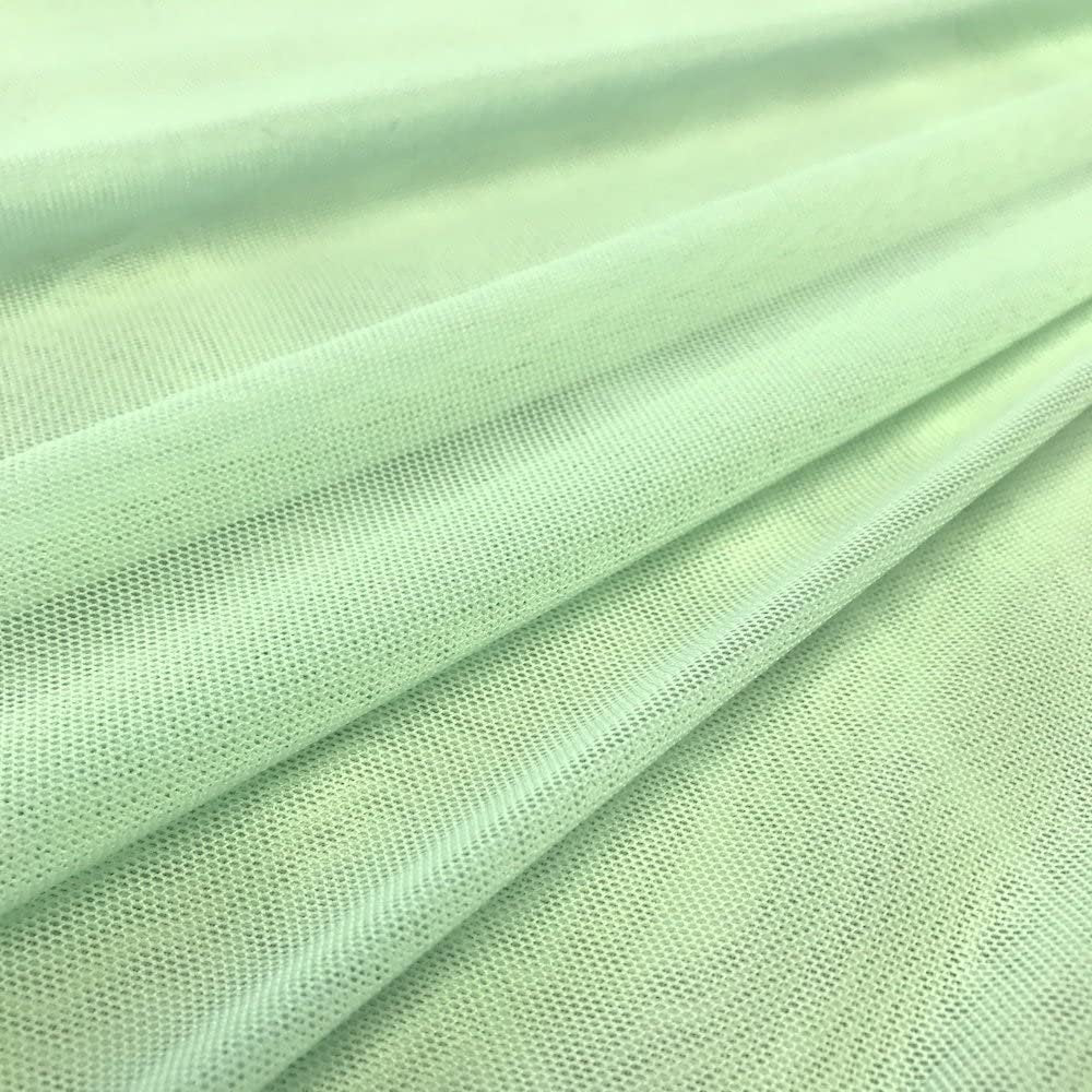 Solid Power Mesh Nylon Spandex Fabric - Solid, 58" Width (1 Yard)