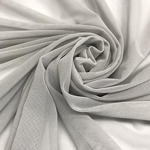 Solid Power Mesh Nylon Spandex Fabric - Solid, 58" Width (1 Yard)