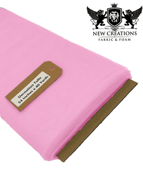 Solid Tulle Polyester Fabric - Sheer Solid, 54" Width (40 Yards)