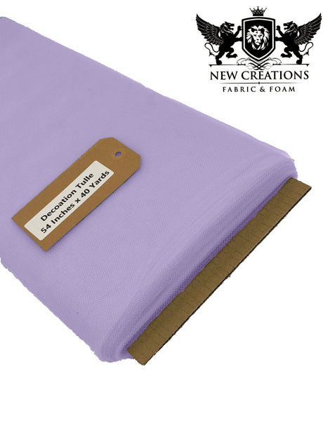 Solid Tulle Polyester Fabric - Sheer Solid, 54" Width (40 Yards)