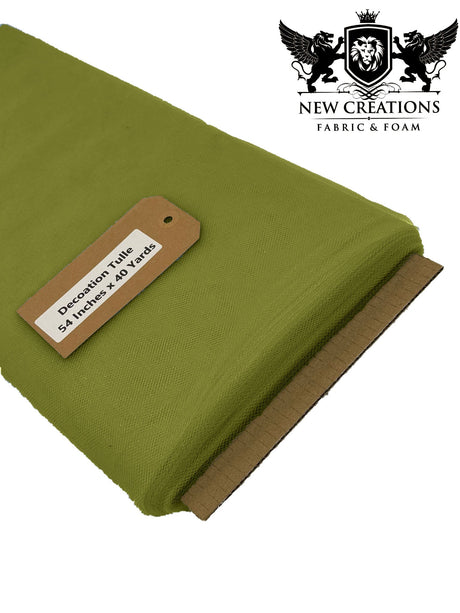 Solid Tulle Polyester Fabric - Sheer Solid, 54" Width (40 Yards)