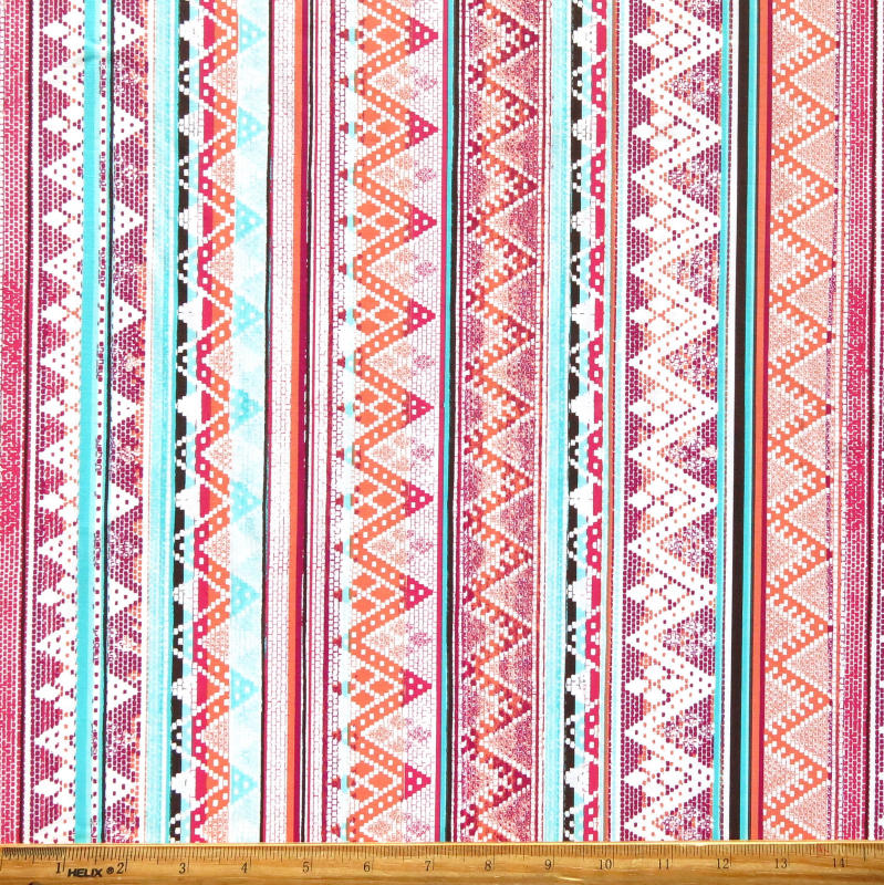Swim Knit Nylon Spandex South Pacific Tribal Print