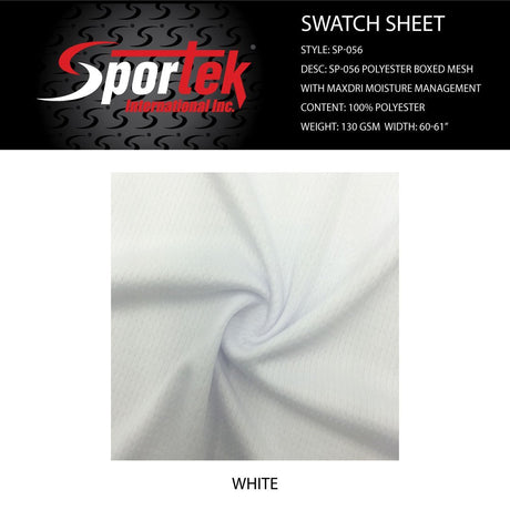 Polyester Boxed Mesh MaxDri White Sublimation
