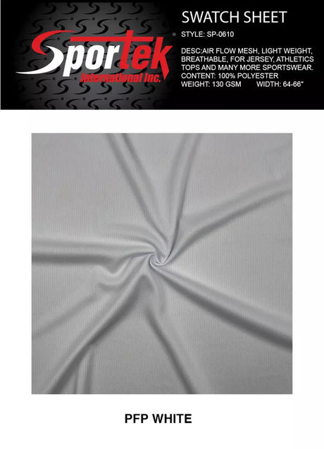 Air Flow Mesh Polyester White