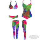 Printed Spandex Abstract Multi-Color Tricot