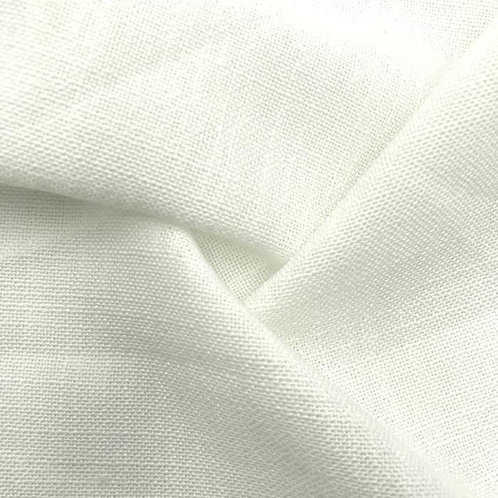 Linen Look Woven Sublimation Fabric White