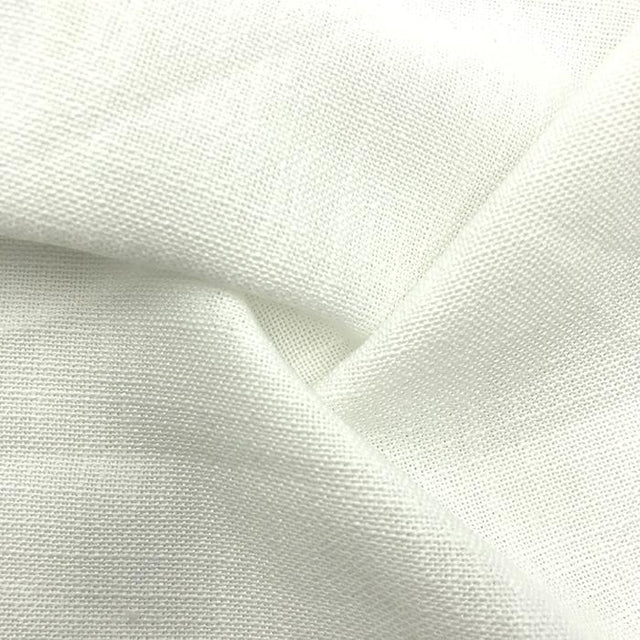 Linen Look Woven Sublimation Fabric White