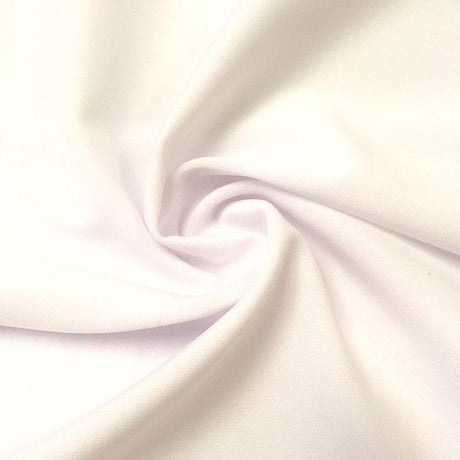 Poly-Spandex Tricot White PFP 4-Way Stretch
