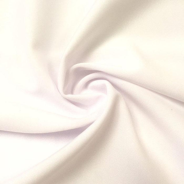 Poly-Spandex Tricot White PFP 4-Way Stretch