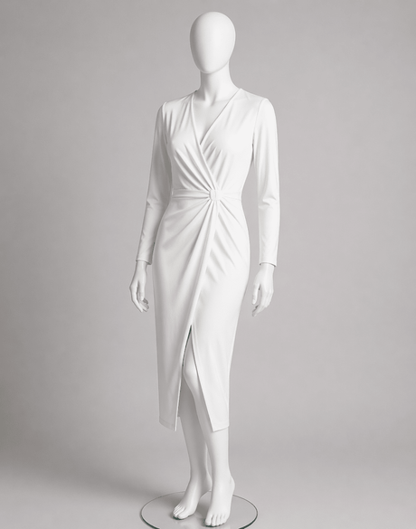 Poly-Spandex Tricot White PFP 4-Way Stretch