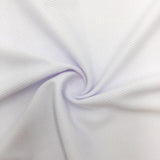 Poly-Spandex Bird-Eye Flat Back Mesh White 4-Way Stretch