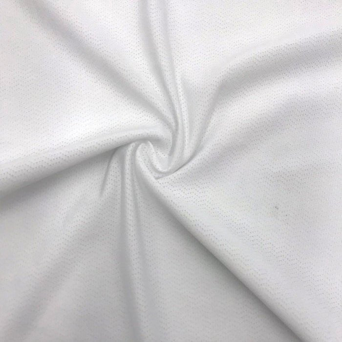 Poly-Spandex Zig-Zag Perforated Mesh White
