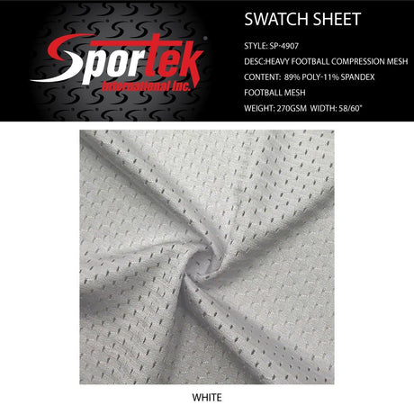 Stretch Mesh White Performance Sportswear