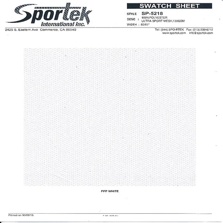Pin-Dot Mesh White Sublimation Sportswear