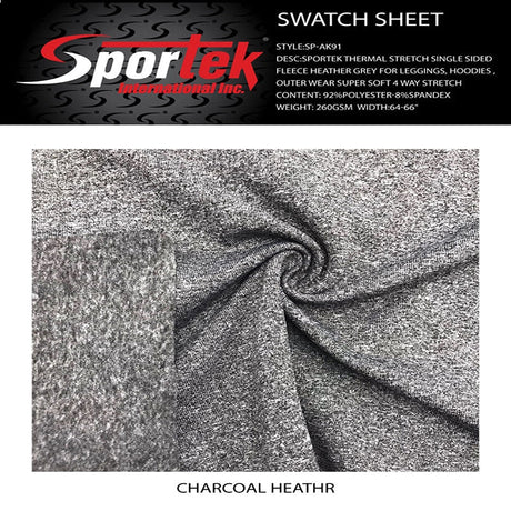 Thermal Stretch Fleece Heather Grey