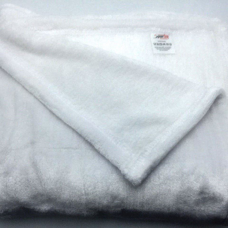 Poly Flannel Soft Pile Blanket Fabric White